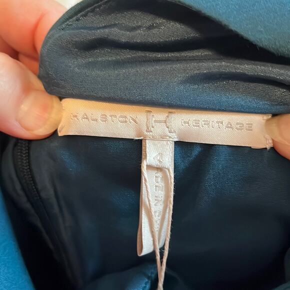 Halston Heritage Cadmium and Navy Cocktail Dress, NWT - Picture 10 of 12